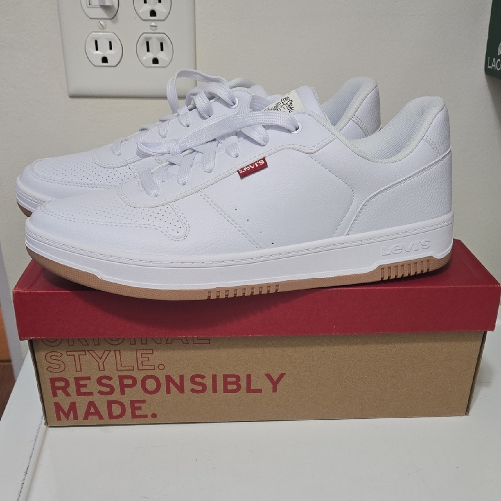 Levi's Men's White and Tan Sneakers Sz 12